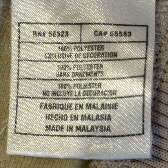 Vintage Nike Track Jacket Mens 3XL Cream Black Embroidered Full Zip Pockets EUC - Picture 12 of 13